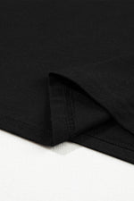 Load image into Gallery viewer, Black Ruched Puff Sleeve Solid Color Blouse
