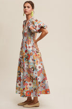 Load image into Gallery viewer, THE JENNIFER PUFF SLEEVE MAXI DRESS
