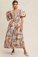 Load image into Gallery viewer, THE JENNIFER PUFF SLEEVE MAXI DRESS
