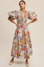 Load image into Gallery viewer, THE JENNIFER PUFF SLEEVE MAXI DRESS
