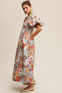 THE JENNIFER PUFF SLEEVE MAXI DRESS