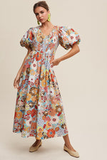 Load image into Gallery viewer, THE JENNIFER PUFF SLEEVE MAXI DRESS
