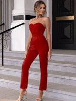 Load image into Gallery viewer, Sweetheart Neck Sleeveless Jumpsuit
