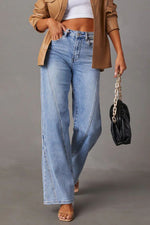 Load image into Gallery viewer, High Waist Straight Jeans with Pockets
