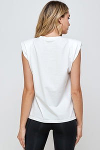 THE CAMILA SHOULDER PAD TOP