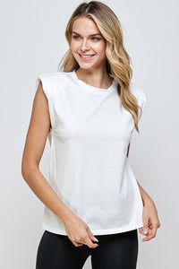 THE CAMILA SHOULDER PAD TOP