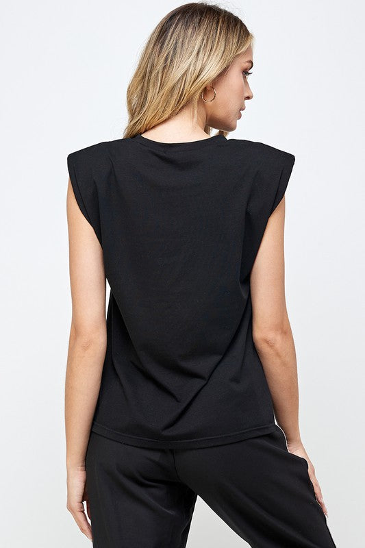 THE CAMILA SHOULDER PAD TOP