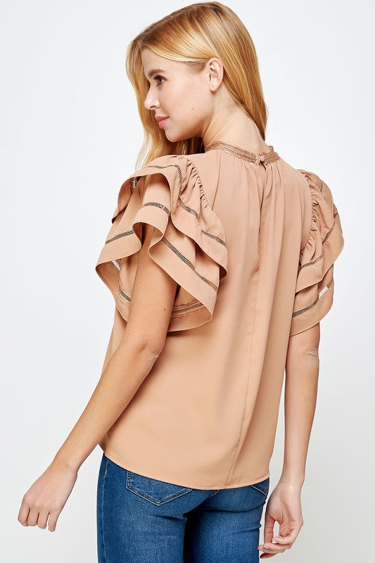 THE SABRINA DOUBLE LAYER SLEEVES TOP