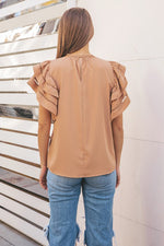 Load image into Gallery viewer, THE SABRINA DOUBLE LAYER SLEEVES TOP
