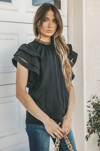 THE SABRINA DOUBLE LAYER SLEEVES TOP