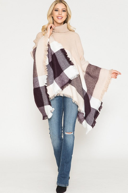 THE MADELYN PLAID PONCHO