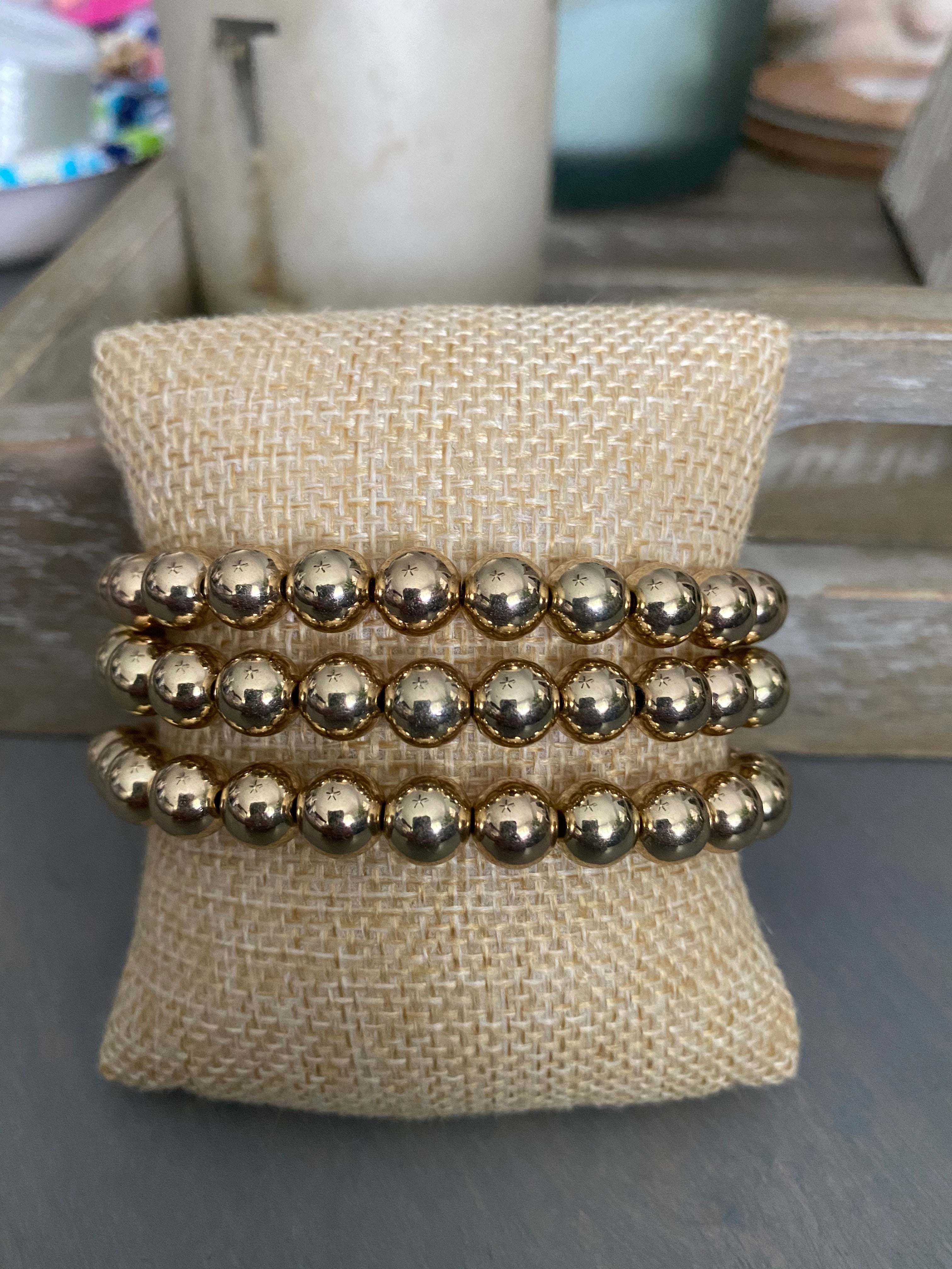 GOLD BEAD BRACELETS