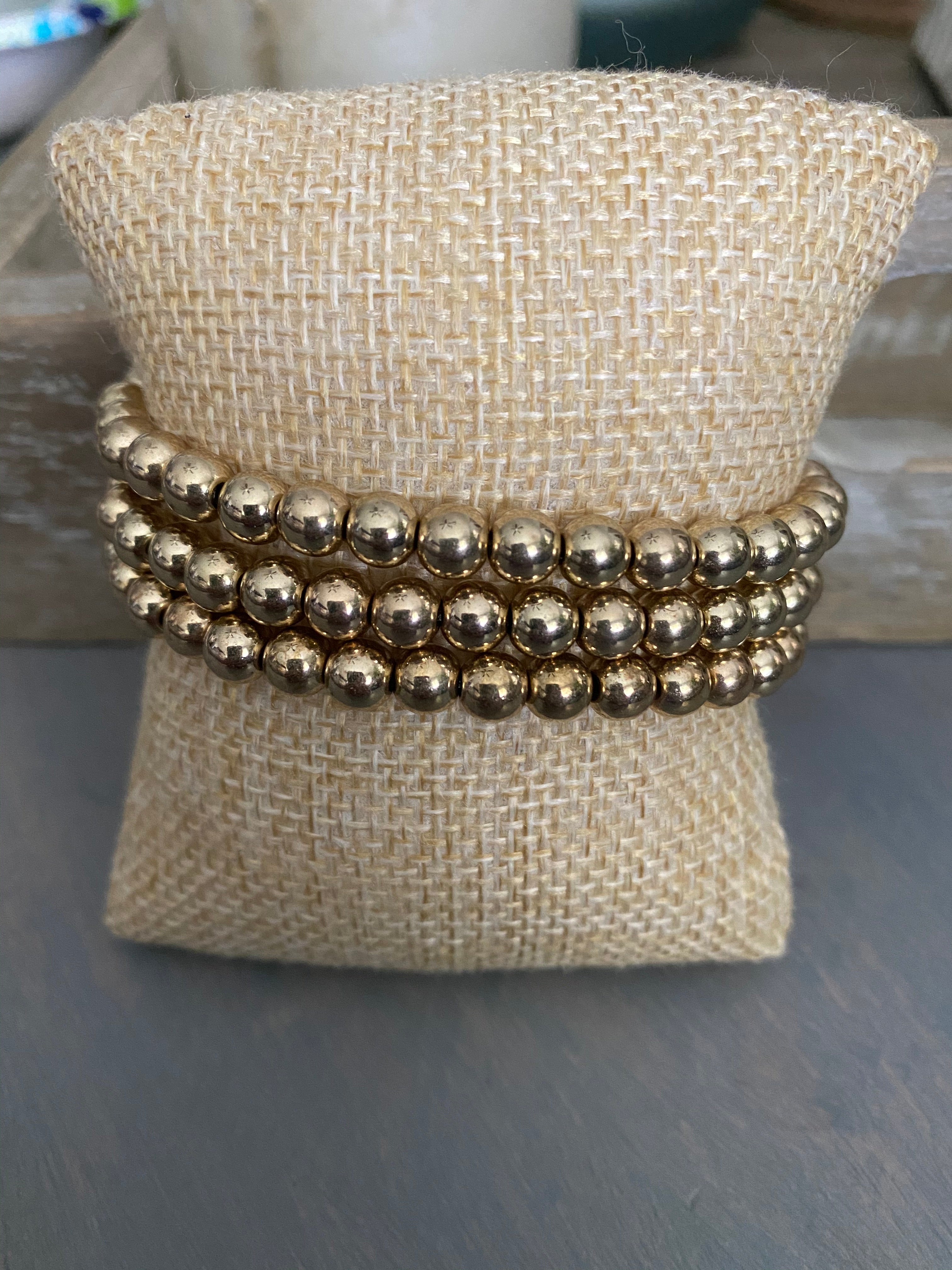 GOLD BEAD BRACELETS