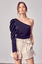 Load image into Gallery viewer, THE PAULA ONE SHOULDER TOP
