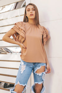 THE SABRINA DOUBLE LAYER SLEEVES TOP