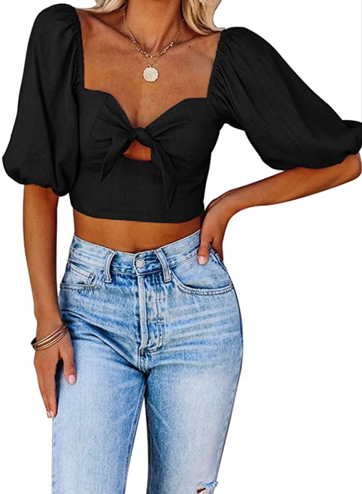 THE KARINA TIE FRONT TOP