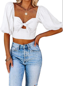 THE KARINA TIE FRONT TOP